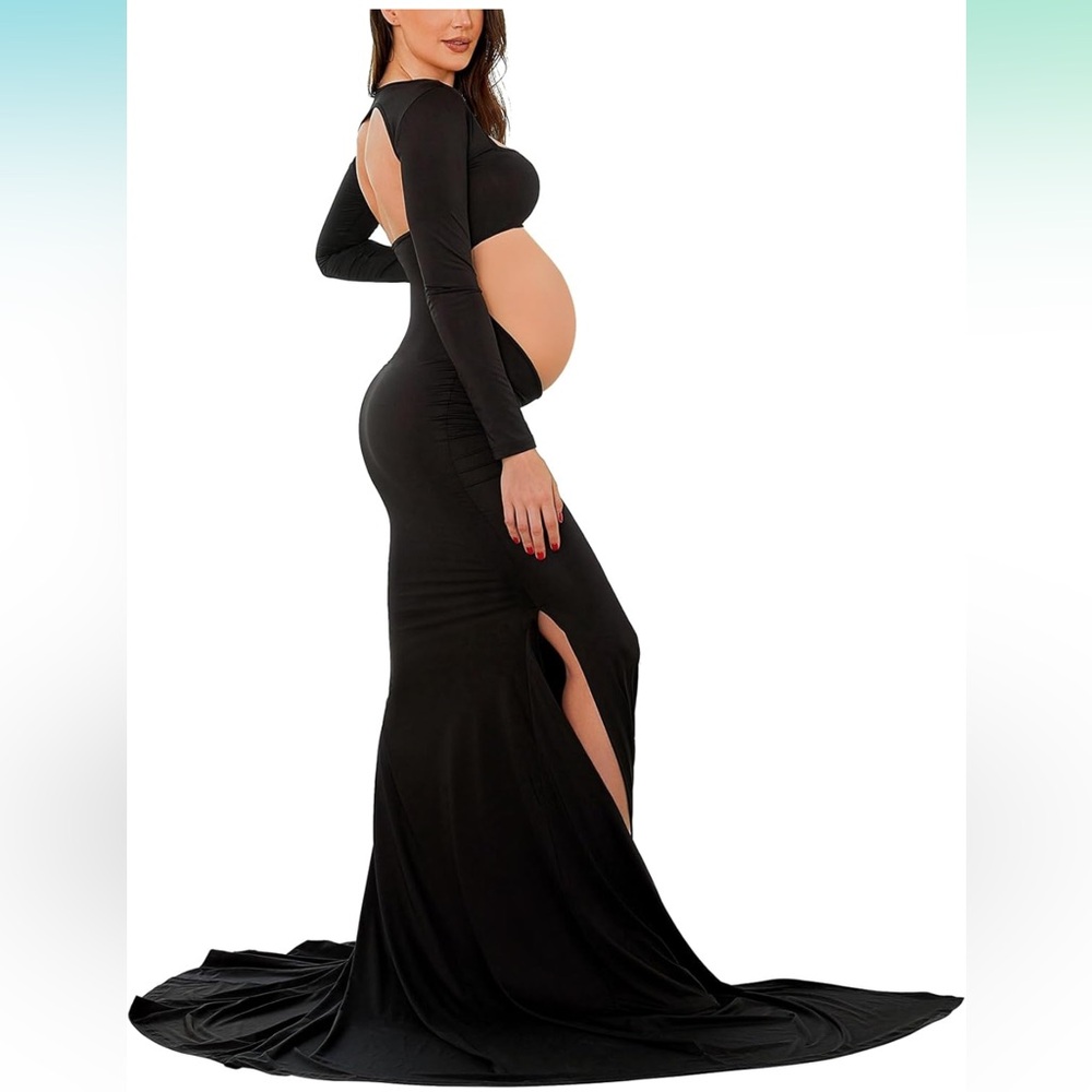 Black Maternity Gown